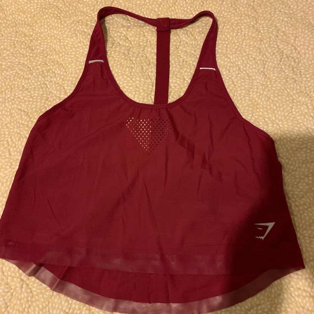 Gymshark Maroon T bar tank top